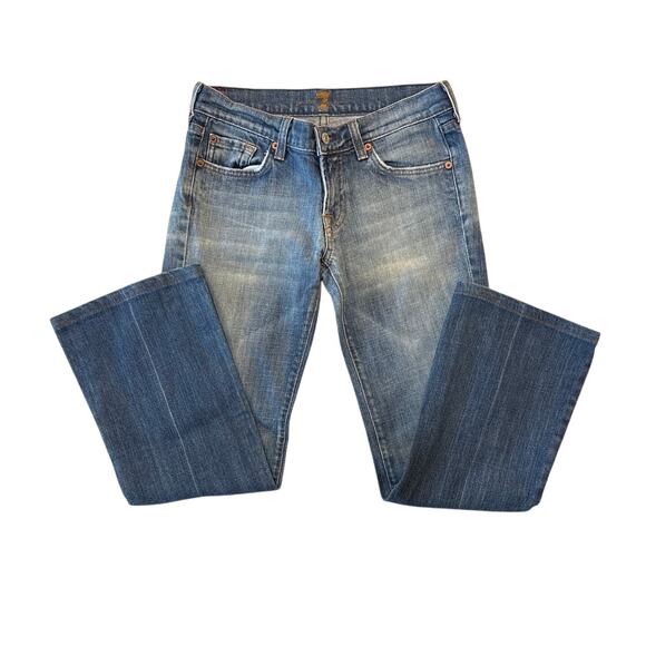 7 For All Mankind Bootcut Jeans Women’s Size 26 Blue Denim USA Made - Picture 1 of 12